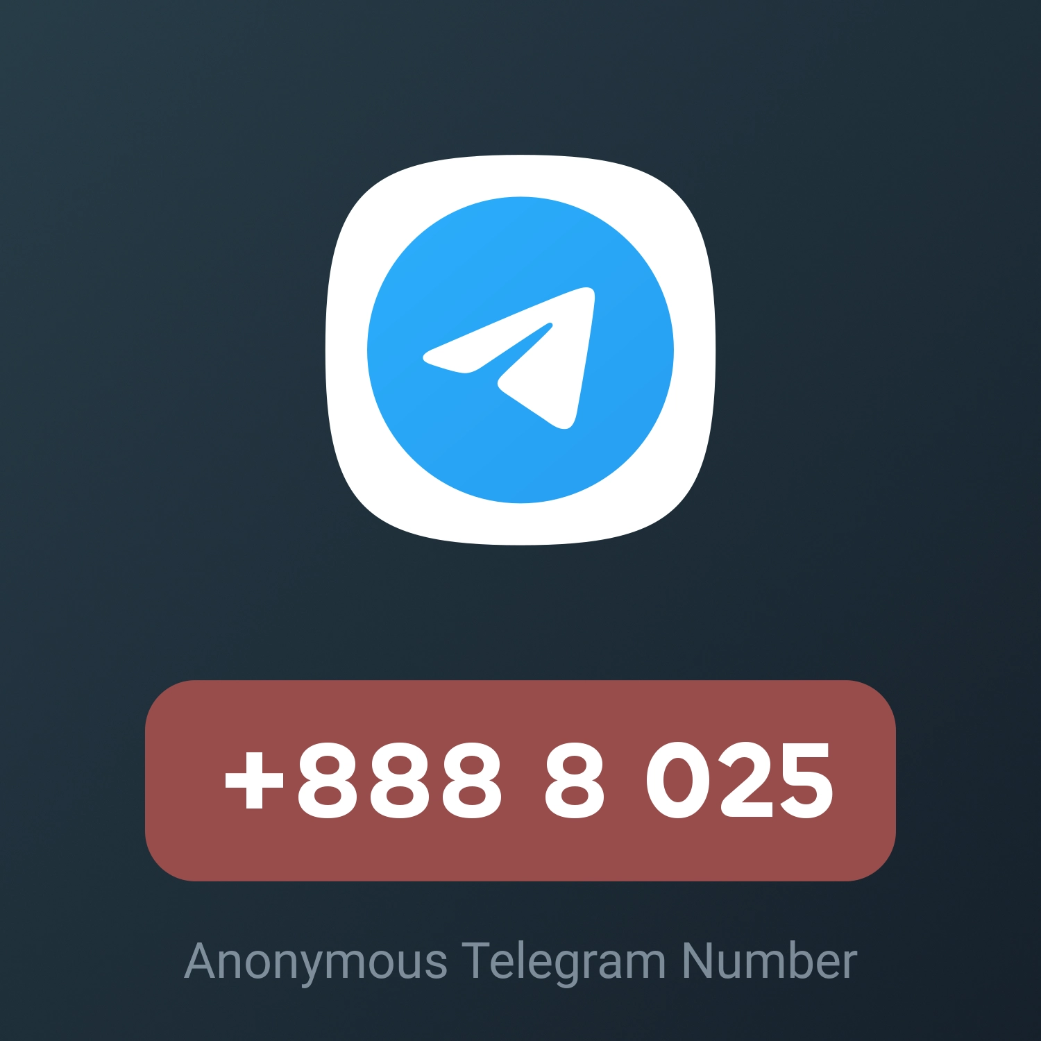 Anonymous numbers. Anonymous numbers Telegram logo.